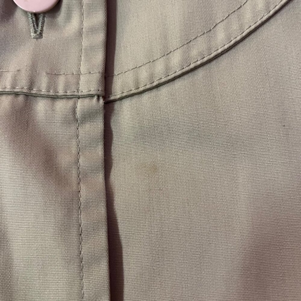 Vintage London Fog Trench Coat Womens 6P Petites Used Khaki Lined *No Belt - Picture 9 of 14